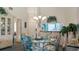 Dining room with glass table and four floral upholstered chairs at 165 Durham Pl # 165, Longwood, FL 32779