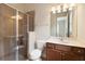 Bathroom featuring a shower and vanity with modern fixtures at 207 Spalding Way, Deland, FL 32724