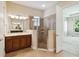 Bathroom featuring a large shower and vanity with modern fixtures at 207 Spalding Way, Deland, FL 32724