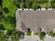 Aerial view of townhouses featuring landscaping and private driveways at 2420 Stockton Dr, Sanford, FL 32771