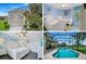 Collage showcases the home's exterior, bedrooms, and a private screened-in pool area at 2669 Manesty Ln, Kissimmee, FL 34747