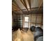 The interior of the shed has ample storage shelves and ample space for organizing your equipment at 34 W Bob White St, Apopka, FL 32712