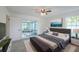 Comfortable bedroom with access to an outdoor screened in patio at 4800 Reginald Rd, Orlando, FL 32829