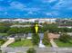 Aerial view of a home with an arrow indicating its location near urban amenities at 6019 Crystal View Dr, Orlando, FL 32819