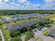 Beautiful neighborhood showcasing attractive townhomes, green spaces, manicured lawns, and tree-lined streets from above at 9591 Amber Chestnut Way, Winter Garden, FL 34787