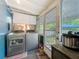 Laundry area featuring a washer and dryer set with access to the backyard at 1642 Mount Vernon St, Orlando, FL 32803