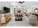 Bright, stylish living room with neutral tones, comfortable seating, and modern decor at 2486 Celebration Blvd, Celebration, FL 34747