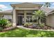 Close up shot of the front door with beautiful landscaping at 387 Devon Pl, Lake Mary, FL 32746