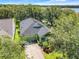 Aerial shot of house surrounded by trees showcasing the lush landscaping at 5263 Beach River Road, Windermere, FL 34786