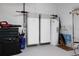 Utility room with a water heater and two Sunpower solar storage systems, offering energy efficient solutions at 6092 Sabal Hammock Cir, Port Orange, FL 32128