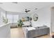 Inviting living room with a gray sofa, decorative plants, and a large window for natural light at 8290 Nemours Pkwy, Orlando, FL 32827