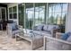 Cozy outdoor seating area with comfortable sofa and chairs for relaxing and enjoying the outdoor views at 9071 Sunshine Ridge Loop, Kissimmee, FL 34747