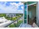 Balcony featuring serene city and neighborhood views, with space for outdoor seating at 101 S Eola Dr # 1021, Orlando, FL 32801