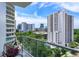 Balcony showcasing vibrant city views and lush green landscape at 101 S Eola Dr # 1021, Orlando, FL 32801