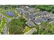 Aerial view showcasing a luxury home with a private pool and lush landscaping nestled in a well-planned community at 102 Hammock Preserve Loop, Winter Garden, FL 34787