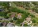 Stunning aerial view of home on lush golf course lot, surrounded by mature trees and landscaping at 1111 Pinar Dr, Orlando, FL 32825