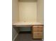 Built-in desk space with drawers and carpet at 12016 Villanova Dr # 102, Orlando, FL 32837