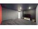 Finished media room with tiered seating and modern entertainment setup at 14124 Dove Hollow Dr, Orlando, FL 32824