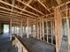 Interior view during construction with wood framing, block walls, and concrete flooring at 1635 Cane Bamboo Drive, St Cloud, FL 34771