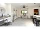 Eat-in kitchen with granite countertops, and a workstation for remote work or study at 26 Canter Club Ct, Debary, FL 32713