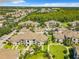 An aerial view of community buildings with well-maintained landscaping and ample parking on a sunny day at 6524 Swissco Dr # 1012, Orlando, FL 32822