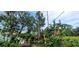 Backyard with banana trees, plants, and blue sky at 10928 Tangora St, Orlando, FL 32825
