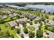 Serene community featuring beautiful homes, lush landscaping, and a peaceful lake, captured from above at 15500 Fountain Cove Ct, Winter Garden, FL 34787
