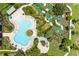 Overhead view of the resort-style pool and mini golf, perfect for recreation and relaxation at 15500 Fountain Cove Ct, Winter Garden, FL 34787