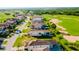 Scenic aerial view of a residential area with golf course, showcasing the community's layout at 15942 Vetta Dr, Bella Collina, FL 34756