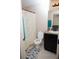 Bathroom with shower and vanity featuring a granite countertop at 16863 Sw 29Th Terrace Rd, Ocala, FL 34473