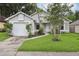 Inviting single-story home with well-maintained lawn, attached two-car garage, and charming landscaping at 1802 Waterbeach Ct, Apopka, FL 32703