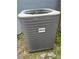Exterior close up of a gray Gibson brand air conditioning unit at 2830 Gramercy Dr, Deltona, FL 32738