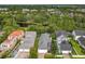 Aerial view showing homes with pools and well-manicured lawns in a desirable neighborhood at 4545 Fox St, Orlando, FL 32814