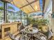 Inviting covered patio with outdoor kitchen and stylish patio furniture at 4545 Fox St, Orlando, FL 32814