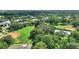 Scenic aerial of a park with baseball and tennis courts near homes, amidst lush greenery at 501 Richmond St, Orlando, FL 32806