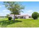 Charming single-story home with a large front yard and mature tree, creating a welcoming curb appeal at 5439 E Sacramento Ct, Orlando, FL 32821