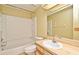 Full bathroom with a shower-tub combo and a single sink vanity at 5588 Garden Grove Cir, Winter Park, FL 32792
