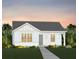Charming single-story home with light blue siding, gray roof, and beautifully manicured front lawn at 7408 Olivewood Ave, Orlando, FL 32829