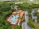 Aerial view of the pool and amenities at 8020 Tuscany Way # 6301, Davenport, FL 33896
