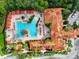 Top down aerial view of pool area at 8020 Tuscany Way # 6301, Davenport, FL 33896