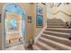 The bathroom leads to the stairs and features unique details and a tub at 9400 Laws Road, Clermont, FL 34714