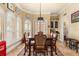 Dining room with arched windows and a view at 9400 Laws Road, Clermont, FL 34714