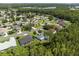 Aerial view showcasing a well-planned community near a forest and lake at 10675 Fairhaven Way, Orlando, FL 32825