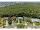 A panoramic aerial view captures homes backing onto lush greenery in this neighborhood, creating a sense of tranquility and nature at 10675 Fairhaven Way, Orlando, FL 32825