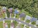 An aerial view of well-maintained homes nestled among lush trees, showcasing the neighborhood's serene and private setting at 10675 Fairhaven Way, Orlando, FL 32825