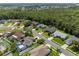 Scenic aerial view of homes with lush greenery and manicured lawns in a quiet neighborhood at 10675 Fairhaven Way, Orlando, FL 32825