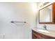 Bathroom with vanity, modern faucet, and framed mirror at 1204 Marie Ave, Apopka, FL 32703
