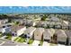 Bird's eye view of a well-maintained neighborhood with manicured lawns and tree-lined streets at 129 Boydfield Ln, Davenport, FL 33837