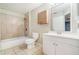 Standard bathroom with tile floor, tub/shower, and neutral colors at 1422 Russell Ave, Orlando, FL 32806