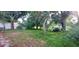 View of a backyard with mature trees, grass, and greenery at 1612 Eastern Ave, St Cloud, FL 34771